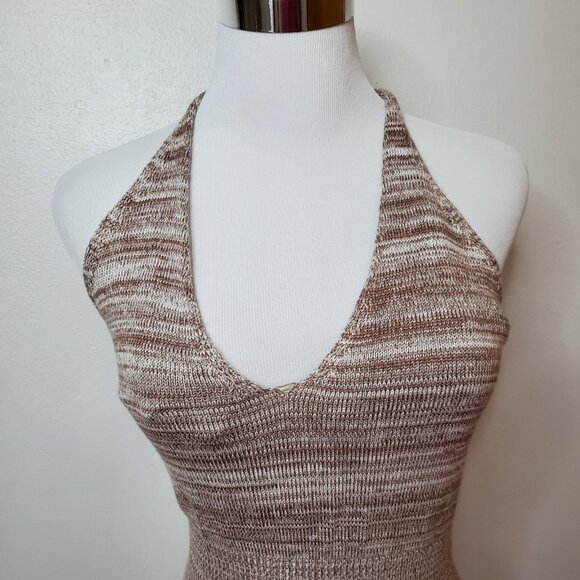 American Threads Dress Size M Land of the Free Halter Soft Sexy Bodycon - Picture 3 of 8